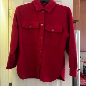 Red Fleece Coat